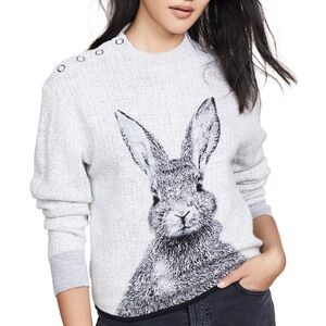 Paul & Joe Sister Lapin Rabbit Bunny Marled Knit Wool Blend Sweater M